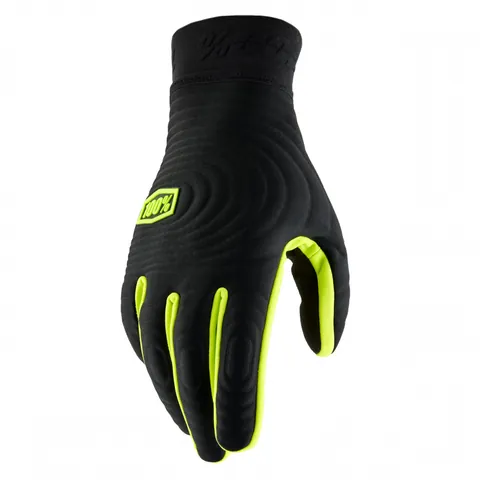 100% 100% Crosshandskar Brisker Xtreme Svart/Neongul