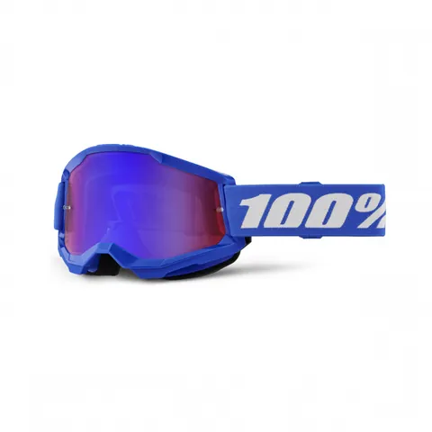 100% 100%, STRATA 2 JUNIOR Glasögon Blue - Mirror Red/Blue Lens, BARN