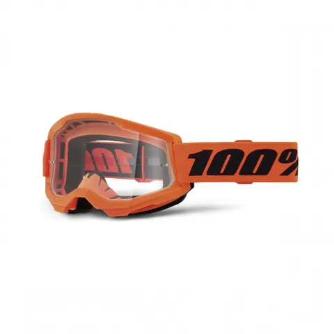 100% 100%, STRATA 2 JUNIOR Glasögon Neon Orange - Clear Lens, BARN