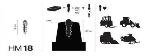 Maxi Grip MaxiGrip Dubbsats 18mm 100st Ink verktyg