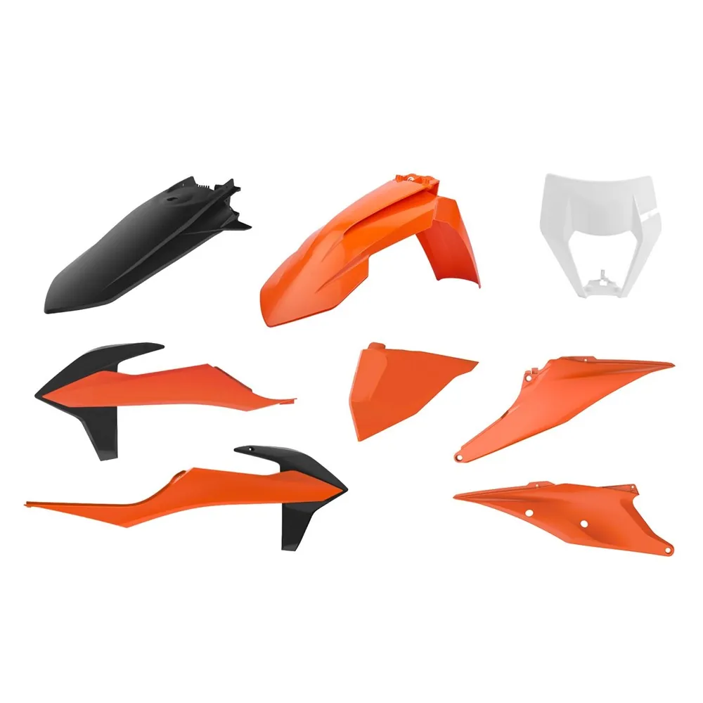 Plastkit enduro med lampkåpa KTM EXC/EXCF 20-23, OEM färg 20-21