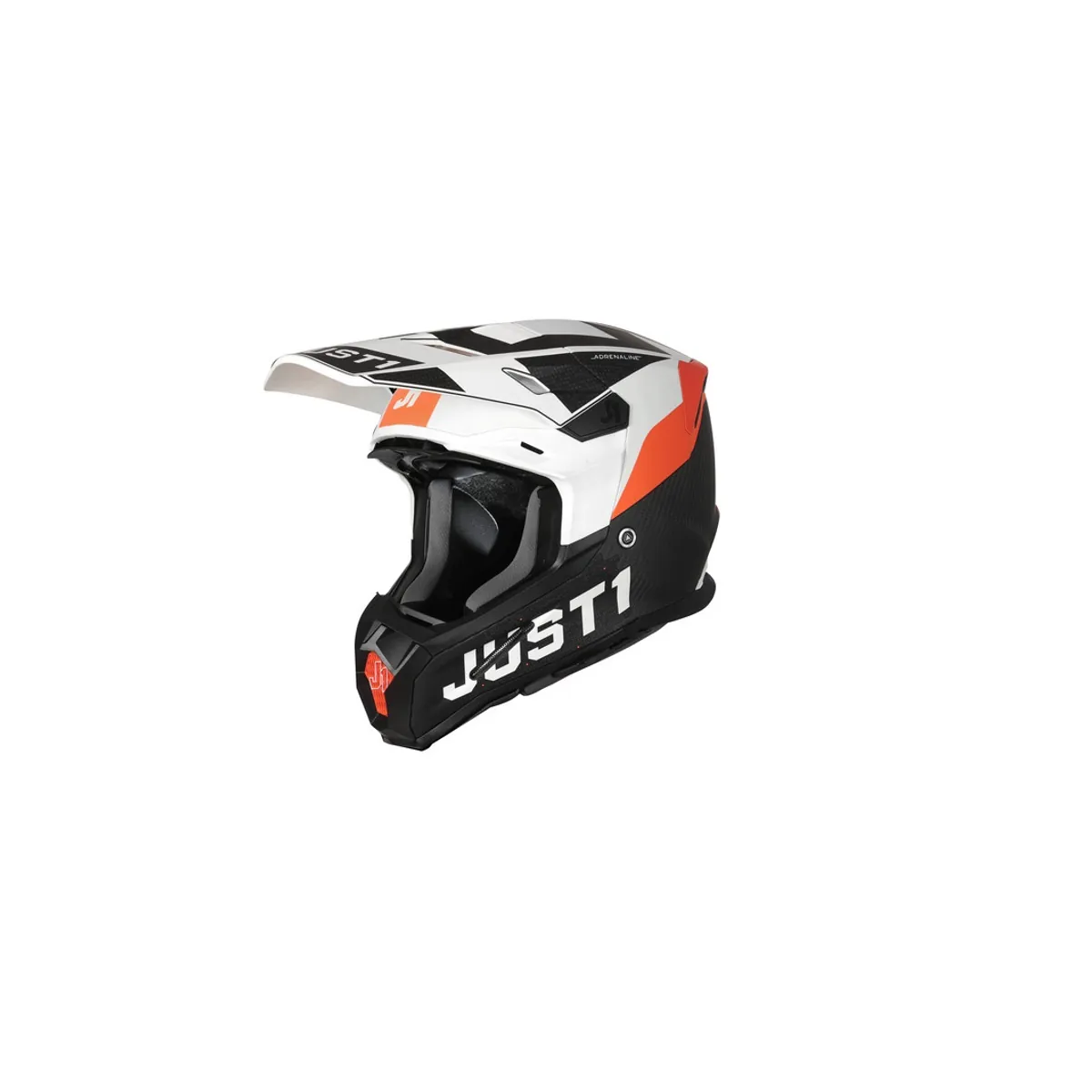 Crosshjälm Just1 J-22 C Adrenaline Orange/Vit/Carbon Matt