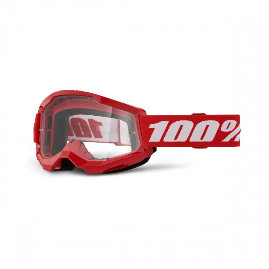 100%, STRATA 2 JUNIOR Glasögon Red - Clear Lens, BARN