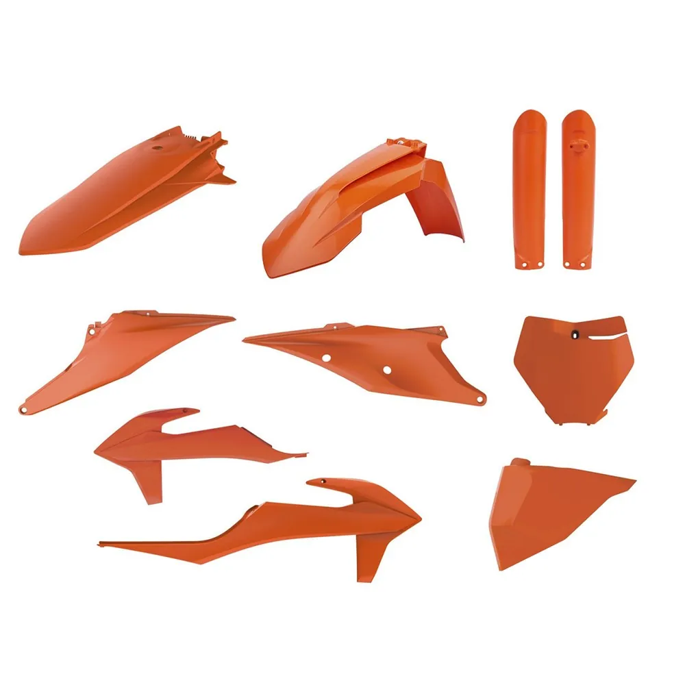 Plastkit MX, KTM SX/SXF 19-22, inkl gaffelbensskydd, Orange - m.fl.
