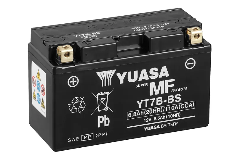 Yuasa Batteri YT7B-BS (CP) Inkl syra (6)