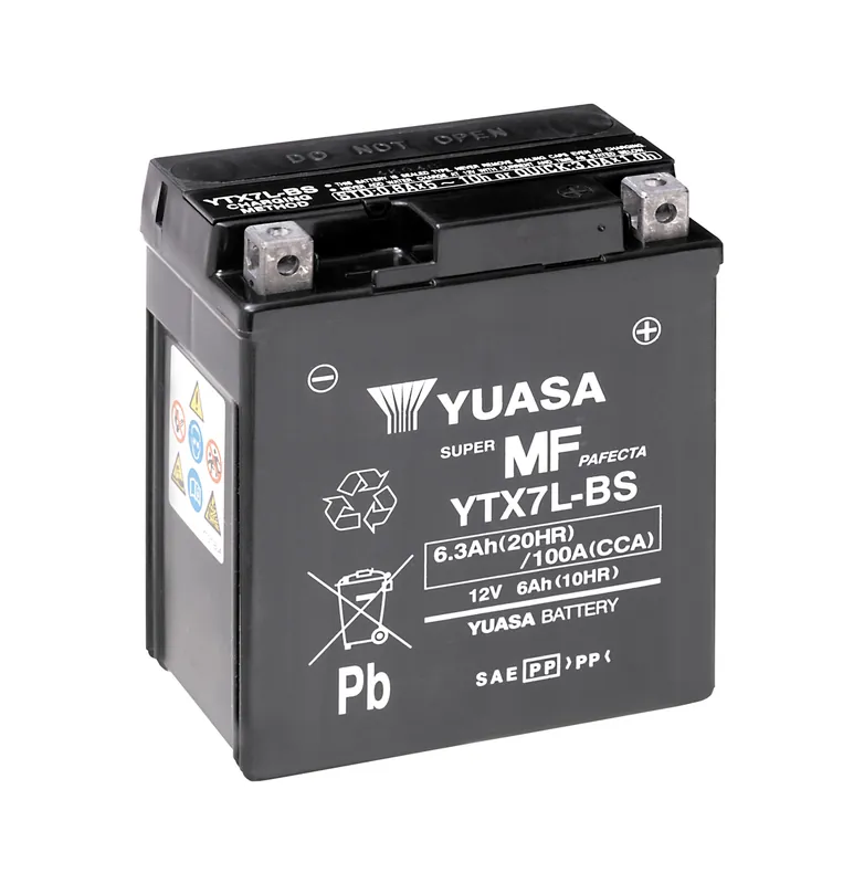 Yuasa Batteri, YTX7L-BS (CP) Inkl syra (5)