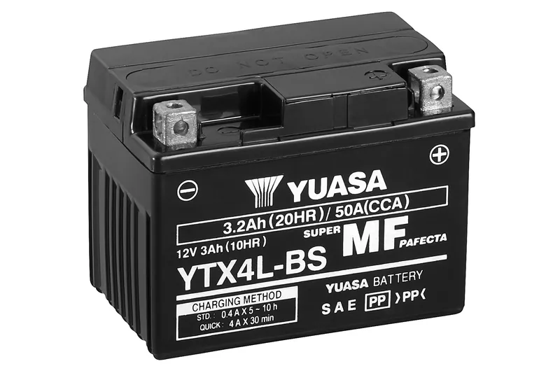 YUASA batteri YTX4L-BS W (CP) Inkl syra