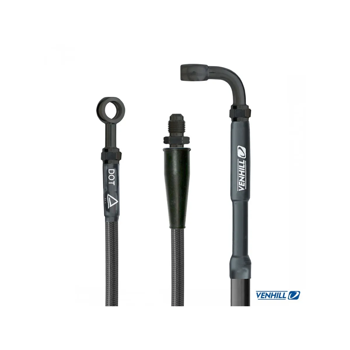 Venhill Bromsslang Bak Carbon Svart - Kawasaki KX 250F 04-11 m.fl.