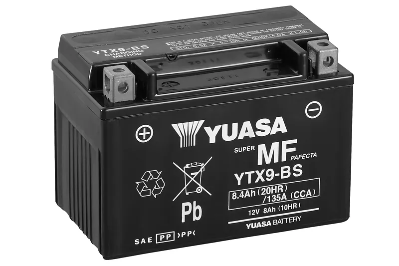 Yuasa Batteri YTX9-BS (CP) Inkl syra (5)