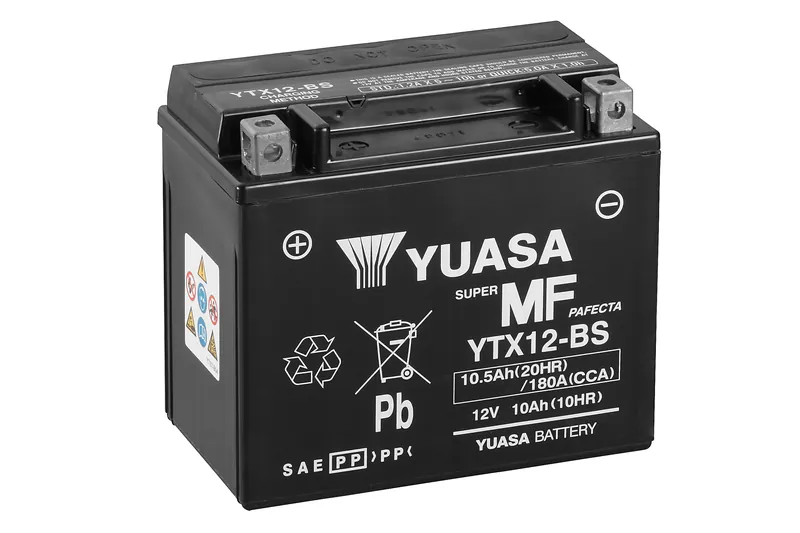 Yuasa Batteri, YTX12-BS (CP) Inkl syra (4)