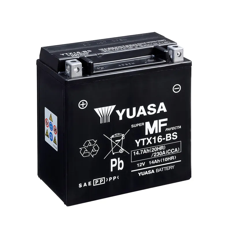 Yuasa Batteri, YTX16-BS (CP) Inkl syra (3)