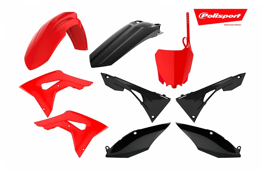 Plastkit MX CRF250R 18-21, CRF450R 17-20 Röd/svart