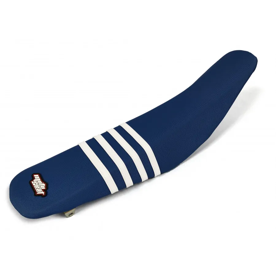 Moto Seat Sadelöverdrag Stripes Vit Blå Husqvarna TC 65 17-23 - m.fl.