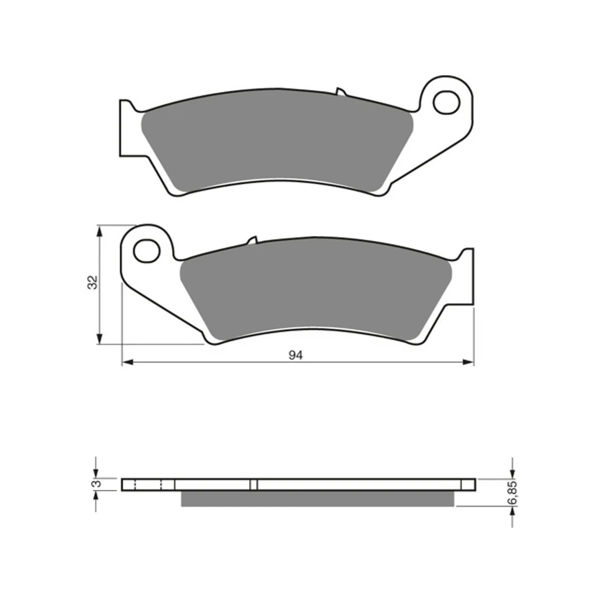Bromsbelägg Fram Atac-X, CR 95-, KX 94-, RM 96-, Beta 14- GG 01- YZ 98-07 - m.fl.