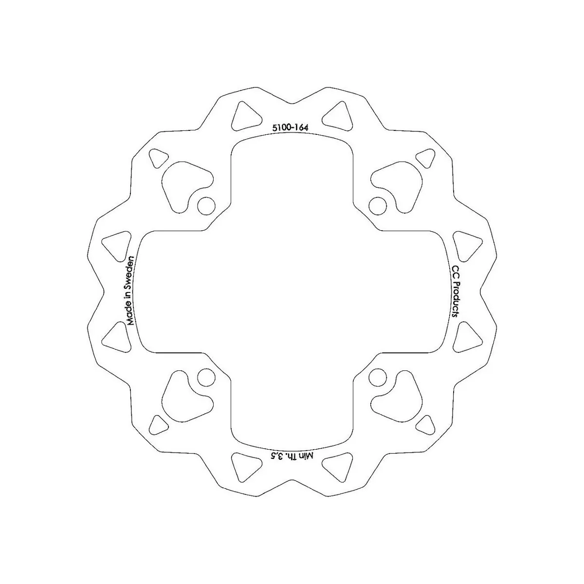 Brake Disc Rear RMZ 250/450 08- Suzuki RM-Z 250 07-21 m.fl.