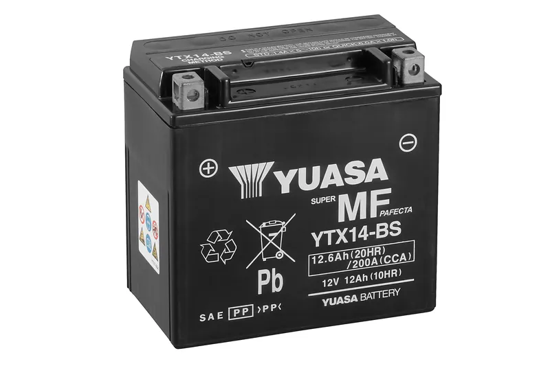 Yuasa Batteri, YTX14-BS (CP) Inkl syra (4)