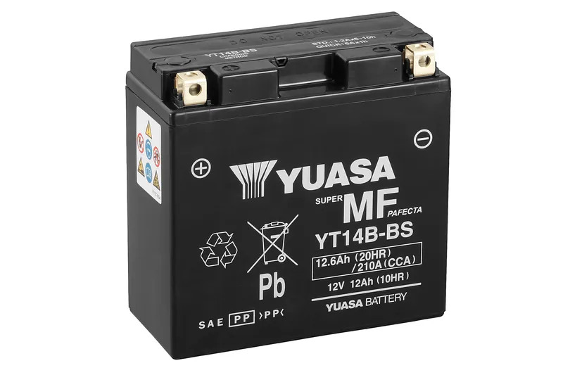 Yuasa Batteri, YT14B-BS (YT14B-4) (CP) Inkl syra (4)