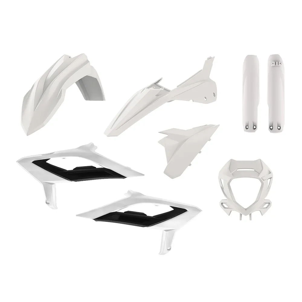 Plastkit Enduro m kåpa, gaffelbensskydd Beta RR 23-24, vit