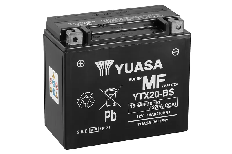 Yuasa Batteri, YTX20-BS (CP) Inkl syra (3)