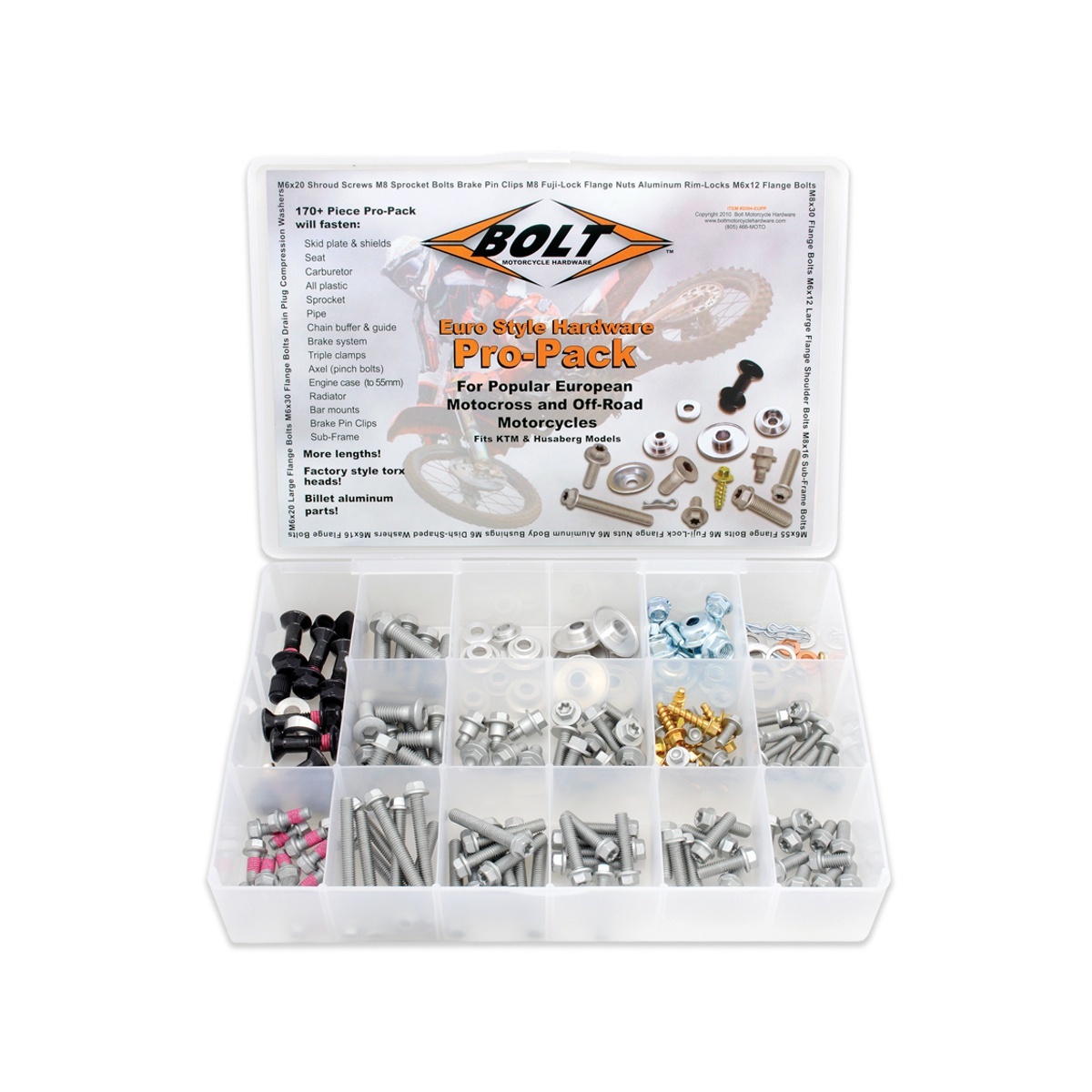 Skruvsortment Bolt Pro Pack Euro (KTM/Husaberg) 145-delar