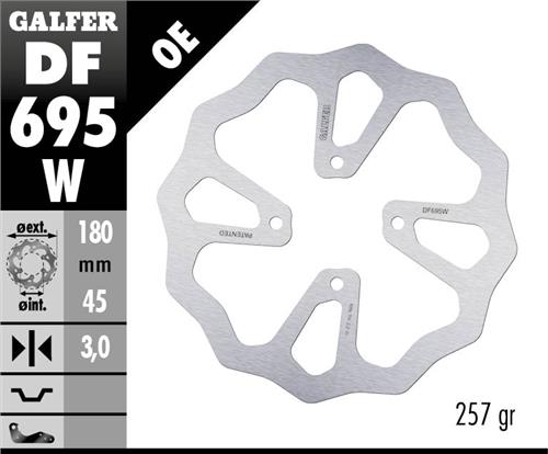 Galfer Wave bakskiva 180mm - KTM 65 SX/ HQ 65/ GasGas MC 65 2023-
