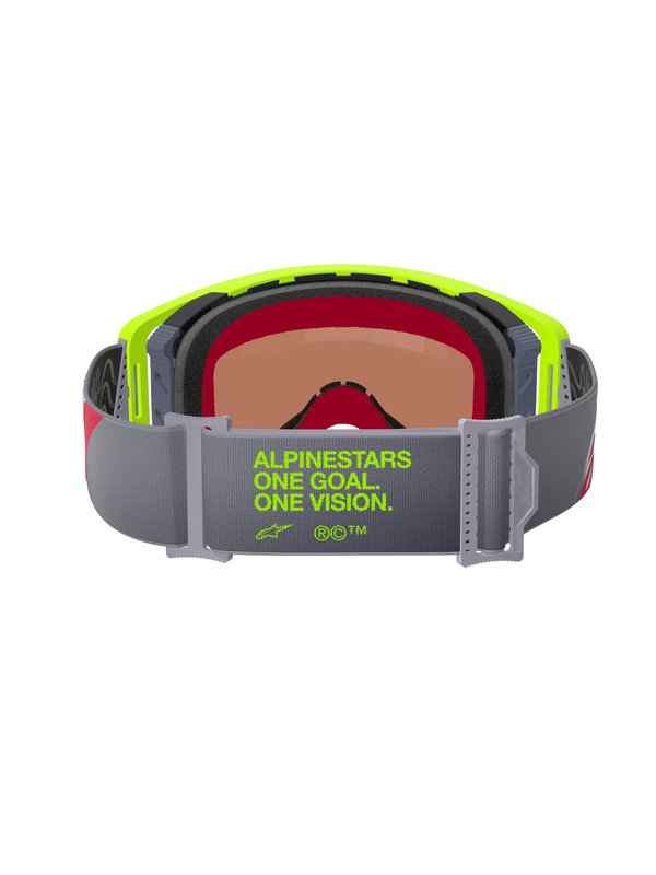 Alpinestars Crossglasögon Supertech CORP Gul Fluo/Röd/Spegel Silver bild 2