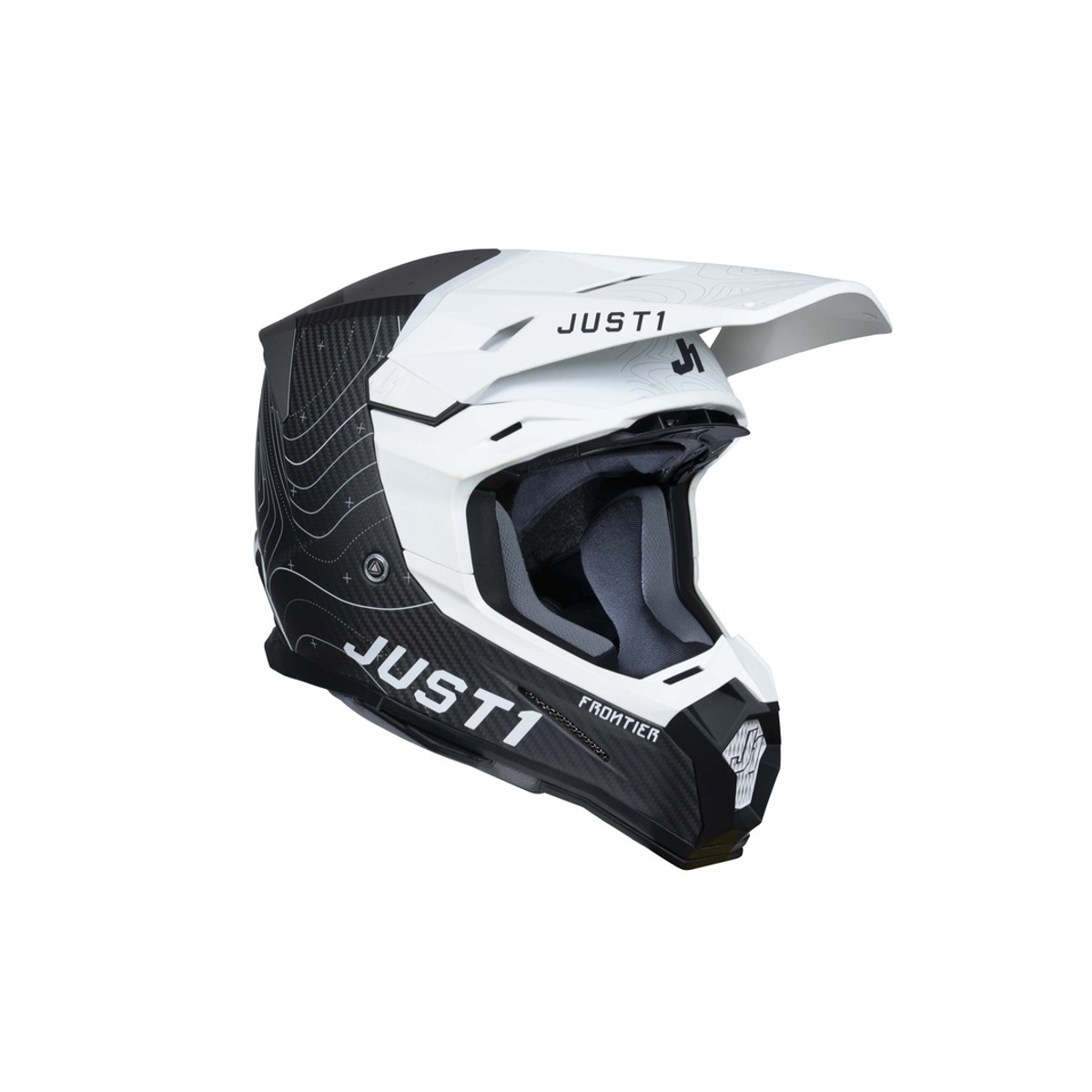 Just1 Crosshjälm Just1 J-22 C Frontier Svart/Vit/Carbon Matt