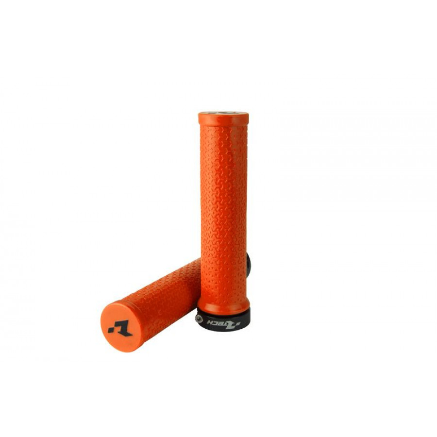 Rtech Rtech, Bike Lock-On Grips, NEON ORANGE