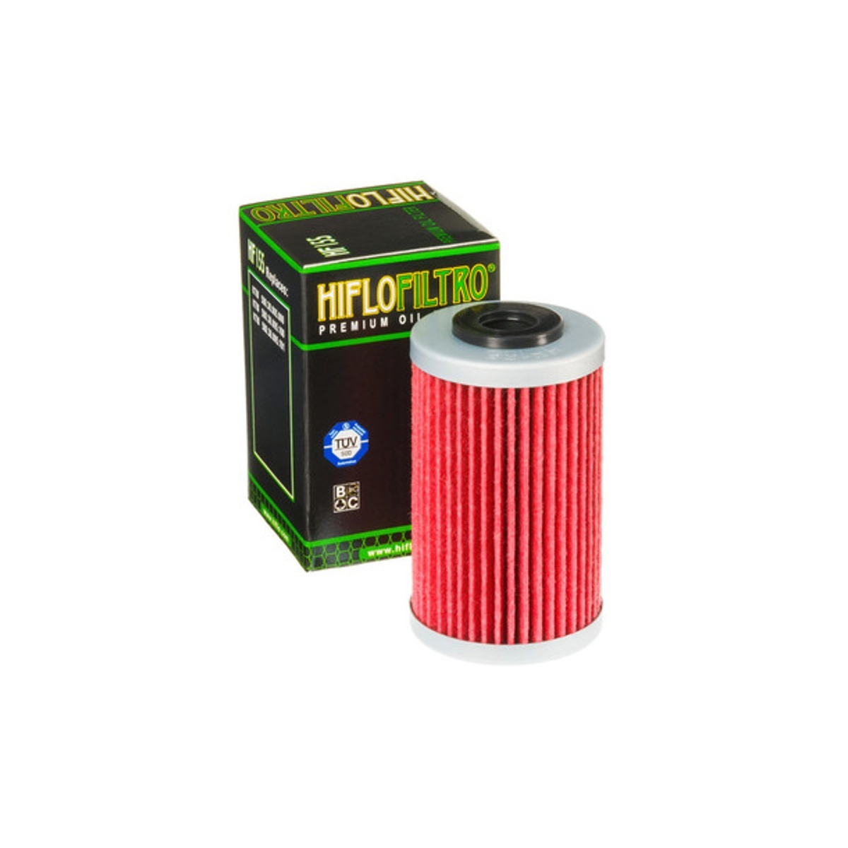 Hiflo HiFlo oljefilter HF155 - KTM 450 SX-F 03-06, KTM 525 EXC 03-07 m.fl.
