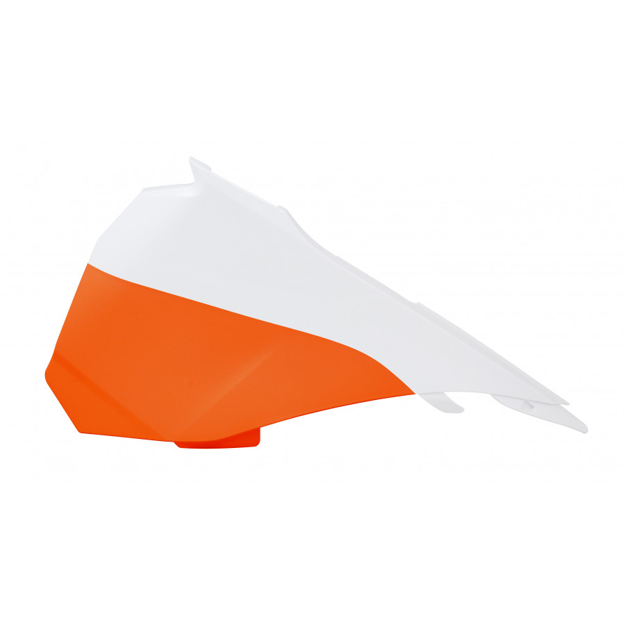 Rtech, Luftburkspanel (vänster) , VIT ORANGE - KTM 85 SX 13-17 m.fl.