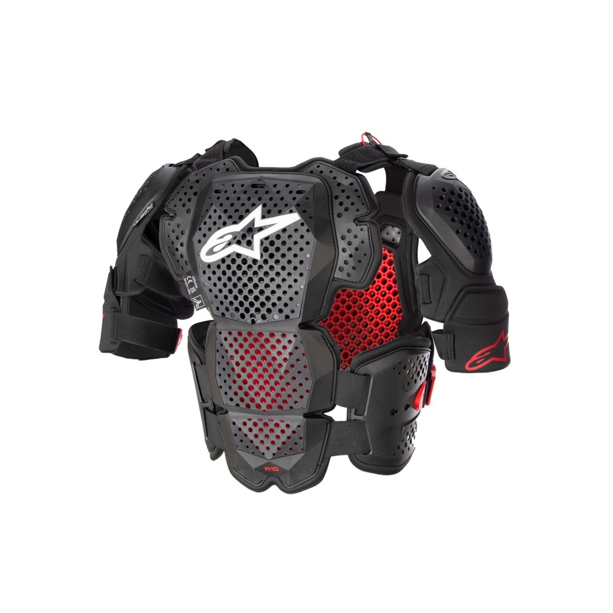 Skyddsväst Alpinestars A-10 V2 Full Chest Svart/Antrasit bild 2