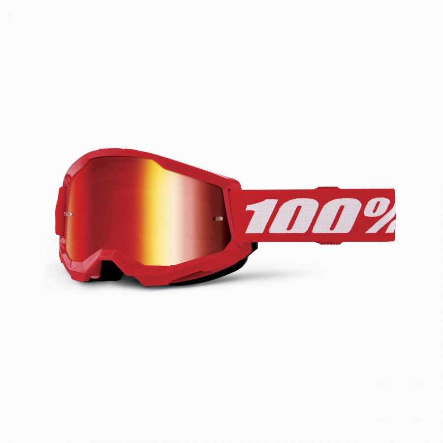 100% 100%, STRATA 2 JUNIOR Glasögon Red - Mirror Red Lens, BARN