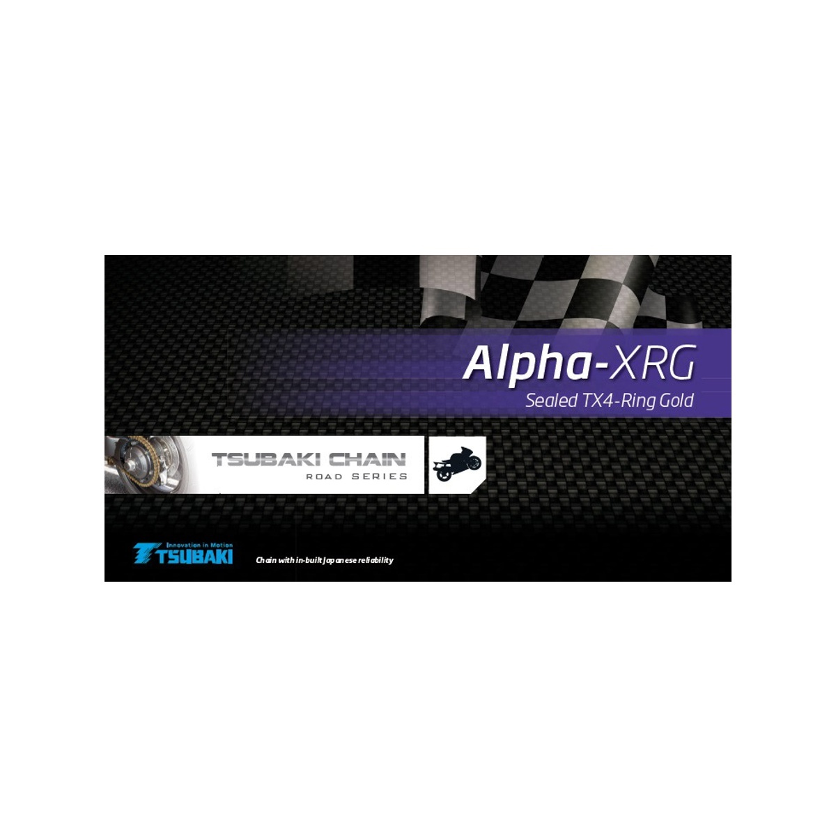 Tsubaki Tsubaki Alpha 2 XRG X-ring 428 cliplås 130 länkar Guld 2400kg