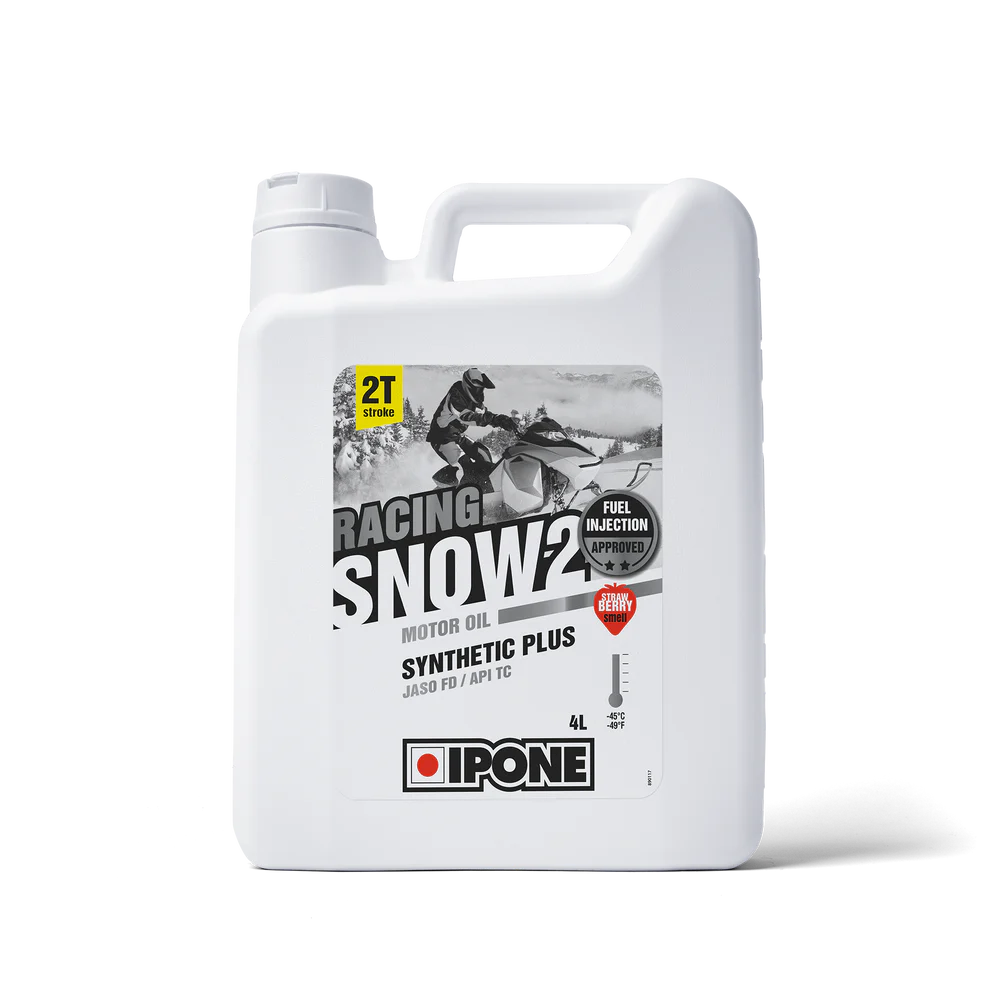 Ipone R2000 SNOW 2-taktsolja 4L (Jordgubbsdoft) – Ersätter Snow Racing 2 bild 2