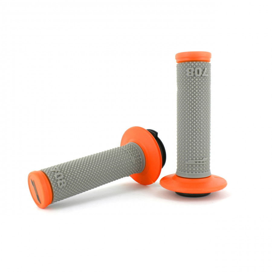 Progrip Progrip, 708 Dual Density Full Diamond LOCK ON GRIPS, ORANGE GRÅ