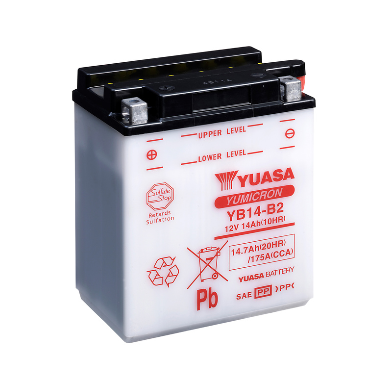 Yuasa Batteri, YB14-B2 (CP) Inkl syra (4)