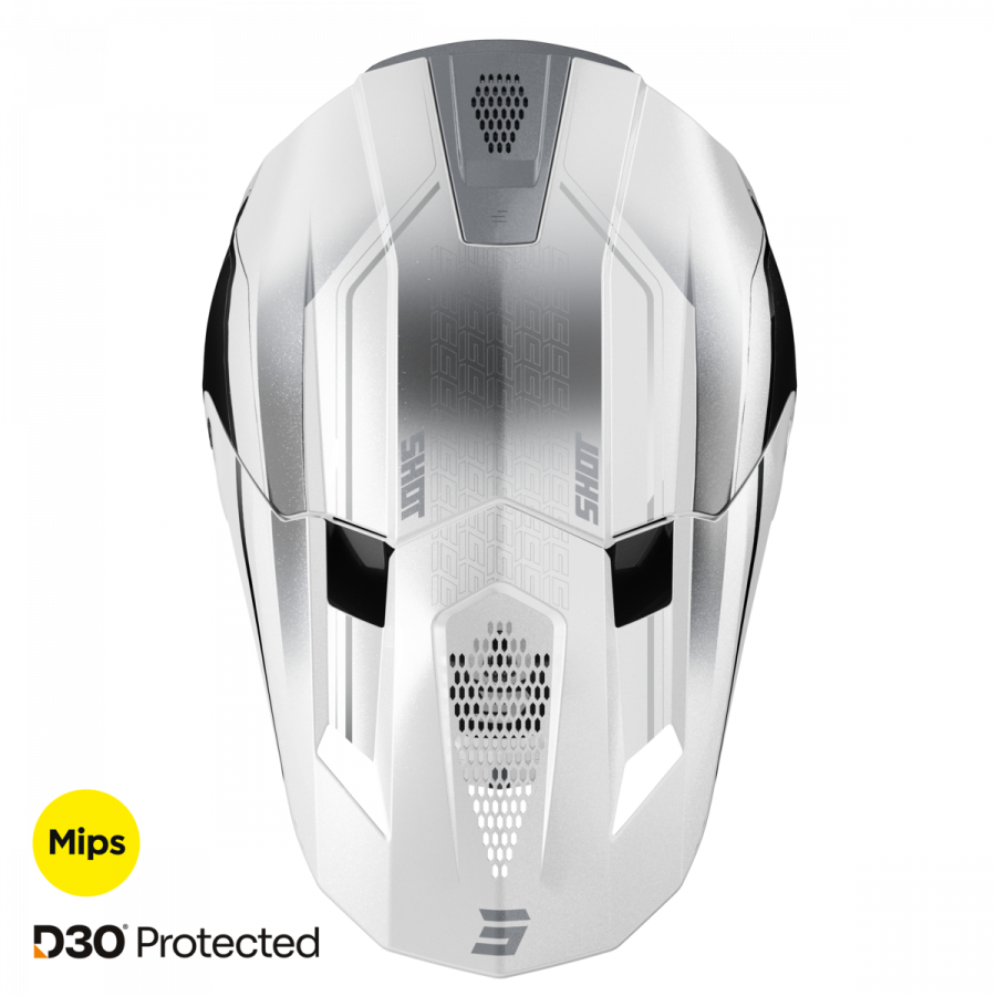 Shot Crosshjälm Lite Challenger Black White Pearly bild 3