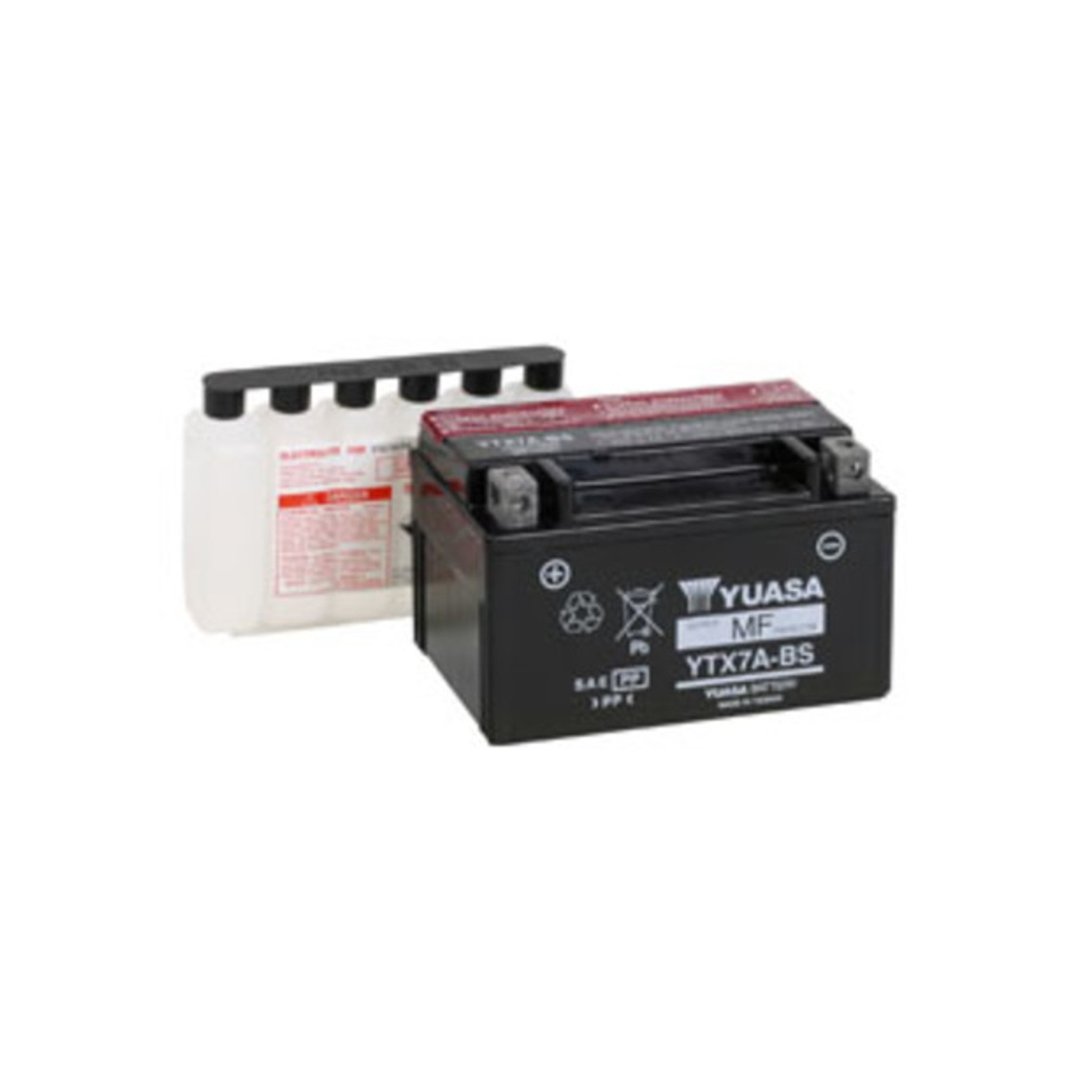 Yuasa Batteri YTX7A-BS (CP) Inkl syra bild 2