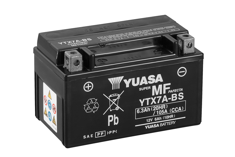 Yuasa Batteri YTX7A-BS (CP) Inkl syra