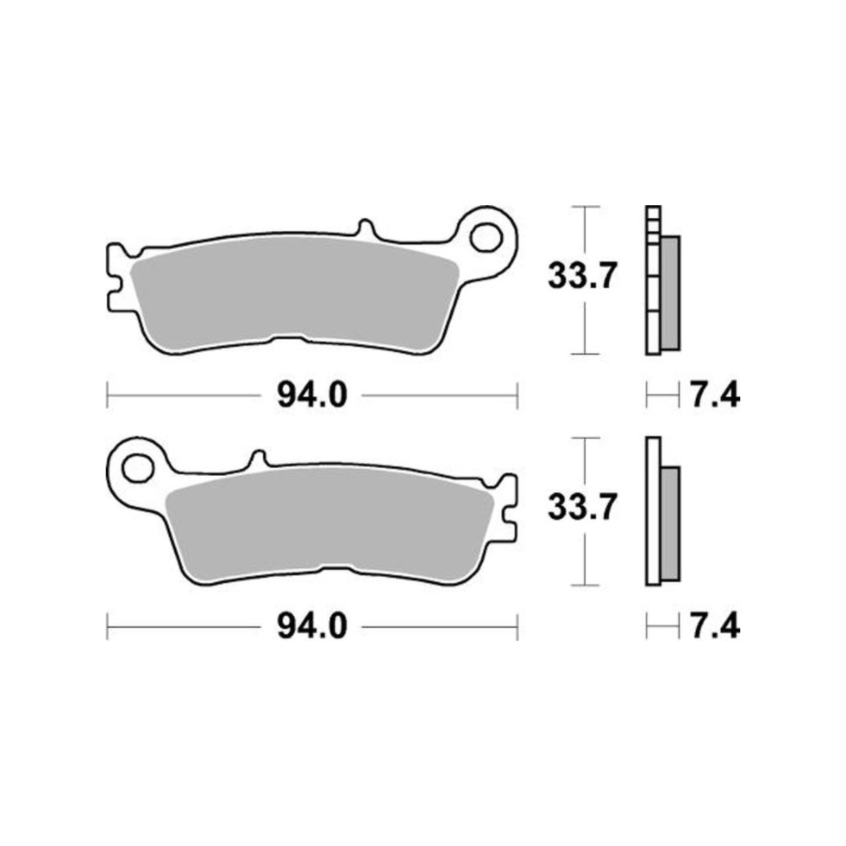 Bromsbelägg Fram SBS Nya Yamaha YZF 250 21-, YZF 450 20- bild 2