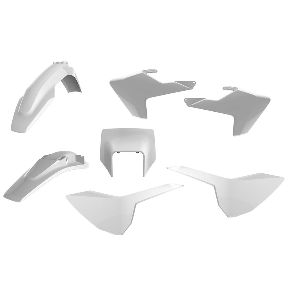 Plastkit Enduro med lampkåpa Husqvarna FE/TE 17-19, Vit