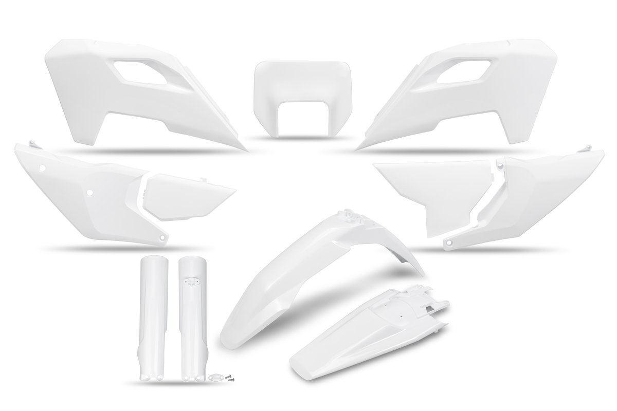UFO Plastkit ink. gaffelskydd och lyktkåpa oem 24 Husqvarna TE 150 2024-2025 - m.fl.