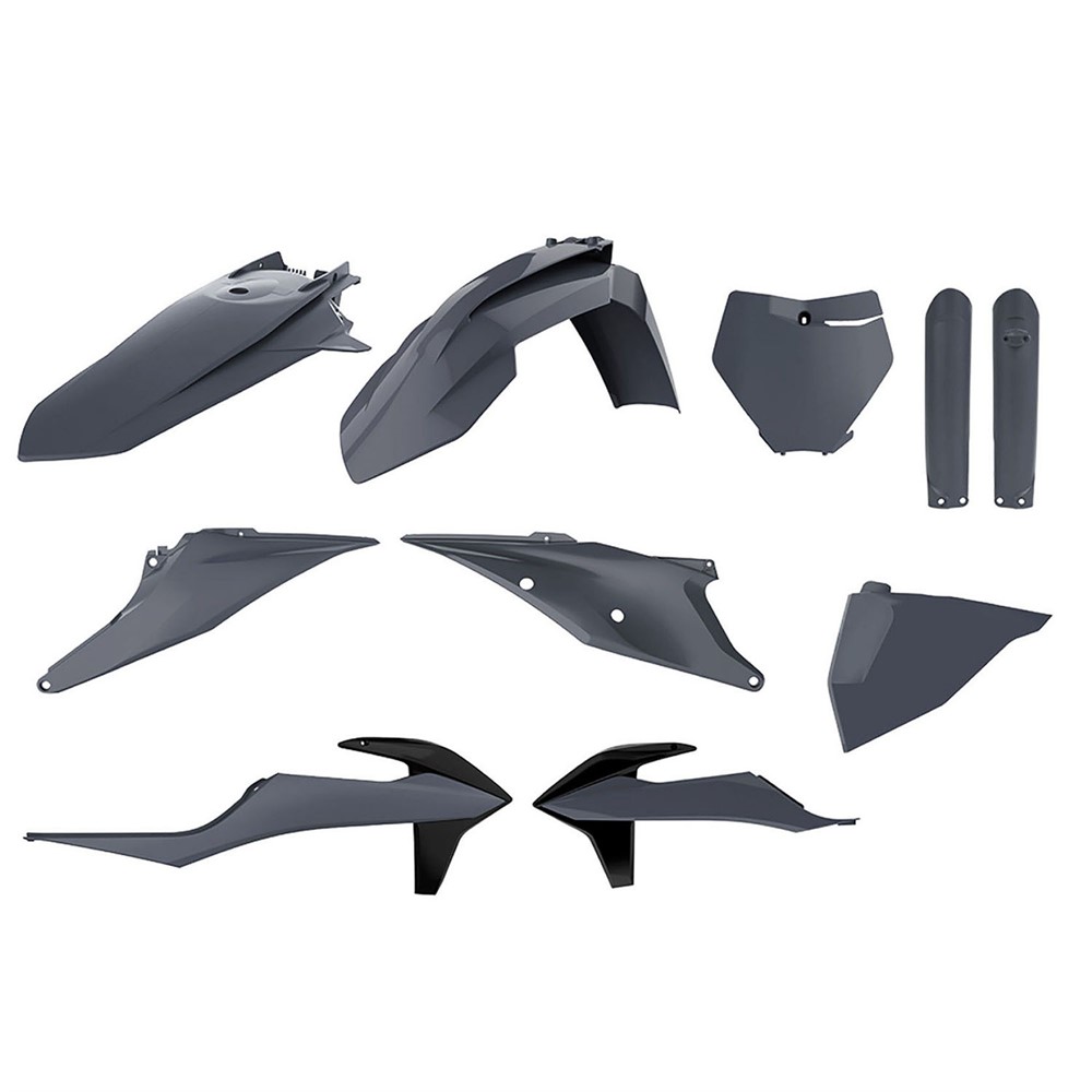 Plastkit MX, KTM SX/SXF 19-22, N-Grå - KTM 450 SX-F 19-22 m.fl.