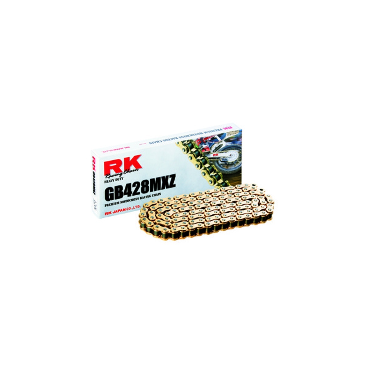 RK Chain RK GB428MXZ Offroad/Street Kedja Guld + CL (clip kedjelås)