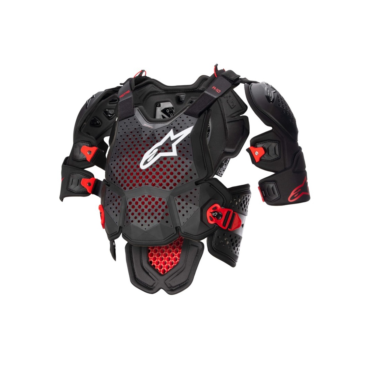 Skyddsväst Alpinestars A-10 V2 Full Chest Svart/Antrasit