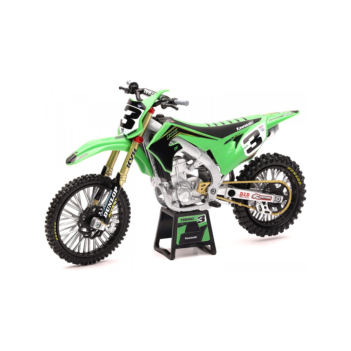 New-Ray Leksakscross New-Ray 1:12 Factory Kawasaki KX450 ELI TOMAC