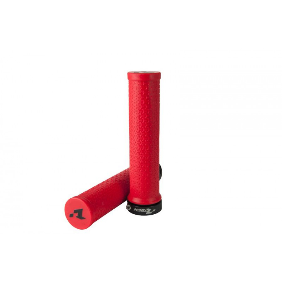 Rtech Rtech, Bike Lock-On Grips, NEON RÖD