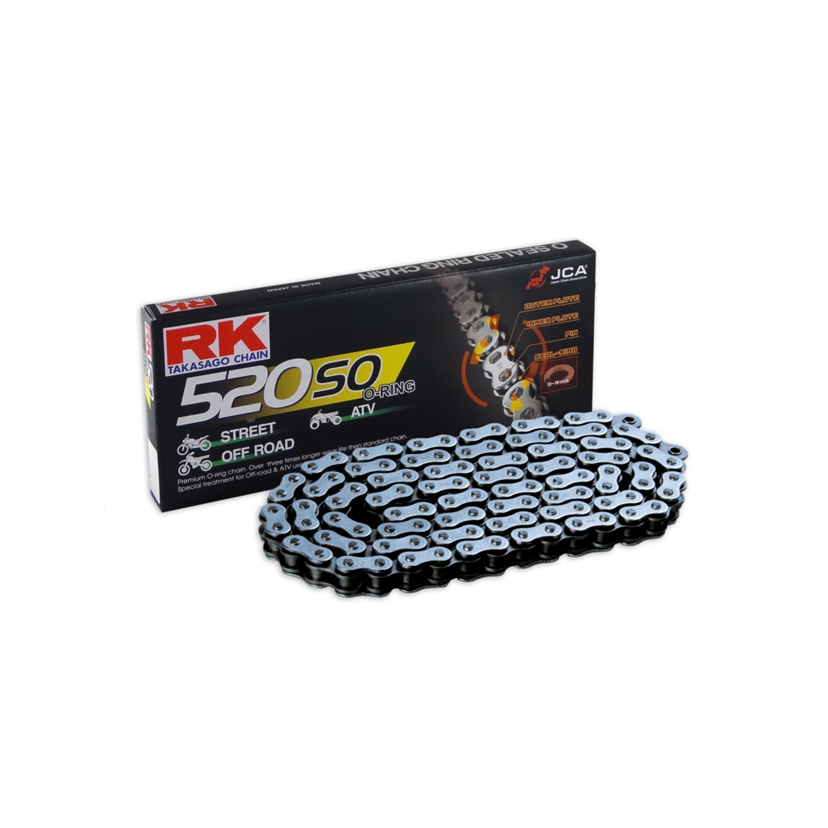 RK Chain RK 520SO O-ringskedja + CL (clipkedjelås)