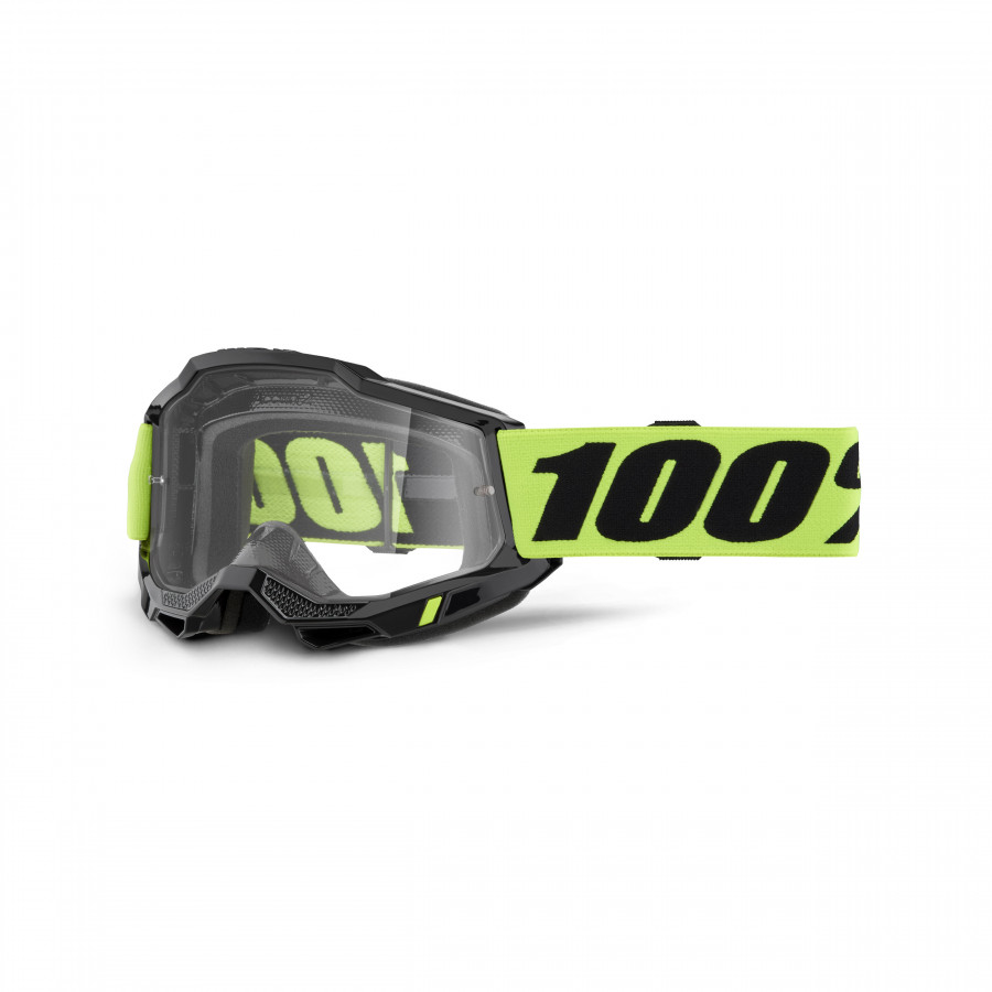 100% 100%, ACCURI 2 Glasögon Neon Yellow - Clear Lens, VUXEN