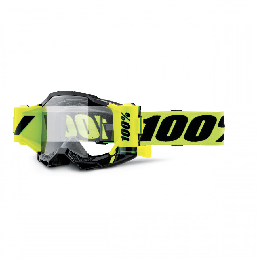 100% 100% Accuri 2 Forecast Glasögon Neon Yellow Klar Lins Roll-Off